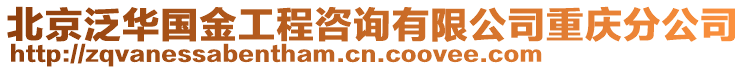 北京泛華國金工程咨詢有限公司重慶分公司