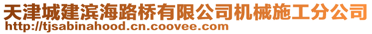 天津城建濱海路橋有限公司機械施工分公司