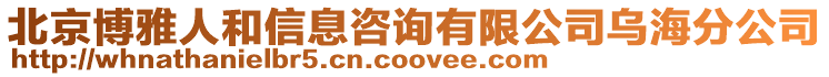 北京博雅人和信息咨詢有限公司烏海分公司