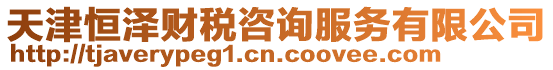 天津恒澤財稅咨詢服務有限公司