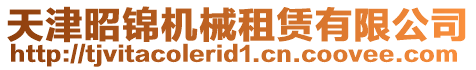 天津昭錦機械租賃有限公司