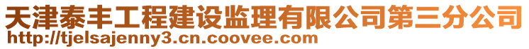 天津泰豐工程建設監理有限公司第三分公司