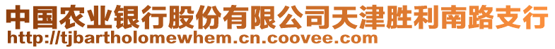 中國農(nóng)業(yè)銀行股份有限公司天津勝利南路支行