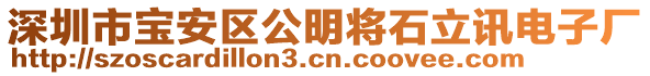 深圳市寶安區(qū)公明將石立訊電子廠