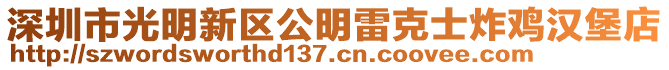 深圳市光明新區公明雷克士炸雞漢堡店