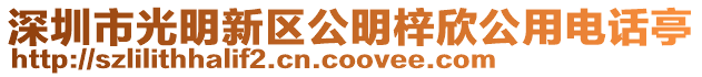 深圳市光明新區公明梓欣公用電話亭