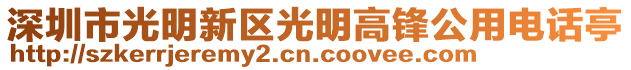 深圳市光明新區光明高鋒公用電話亭
