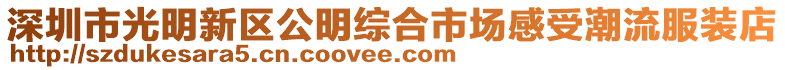 深圳市光明新區(qū)公明綜合市場感受潮流服裝店