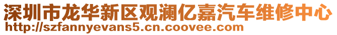 深圳市龍華新區(qū)觀瀾億嘉汽車維修中心