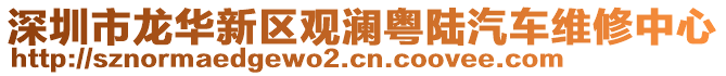 深圳市龍華新區(qū)觀瀾粵陸汽車維修中心