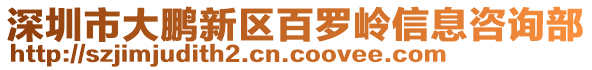 深圳市大鵬新區百羅嶺信息咨詢部