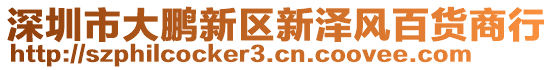 深圳市大鵬新區新澤風百貨商行