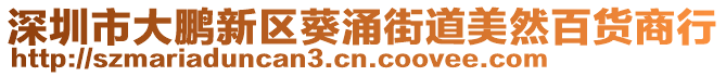 深圳市大鵬新區葵涌街道美然百貨商行