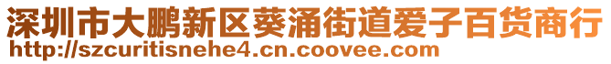 深圳市大鵬新區(qū)葵涌街道愛(ài)子百貨商行