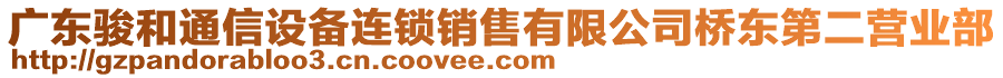 廣東駿和通信設(shè)備連鎖銷售有限公司橋東第二營業(yè)部