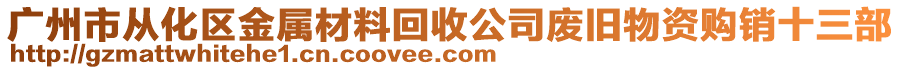 廣州市從化區(qū)金屬材料回收公司廢舊物資購銷十三部