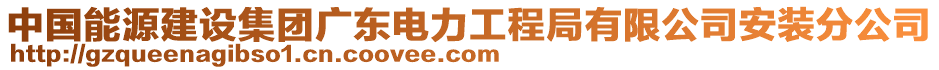 中國能源建設(shè)集團廣東電力工程局有限公司安裝分公司