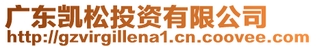 廣東凱松投資有限公司