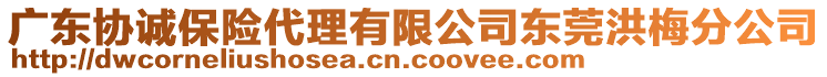 廣東協(xié)誠(chéng)保險(xiǎn)代理有限公司東莞洪梅分公司