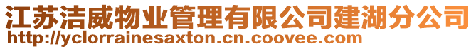 江蘇潔威物業(yè)管理有限公司建湖分公司