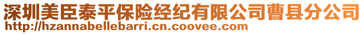 深圳美臣泰平保險經(jīng)紀有限公司曹縣分公司