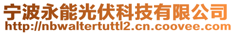 寧波永能光伏科技有限公司