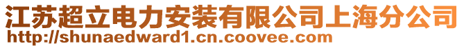 江蘇超立電力安裝有限公司上海分公司