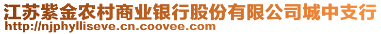 江蘇紫金農(nóng)村商業(yè)銀行股份有限公司城中支行