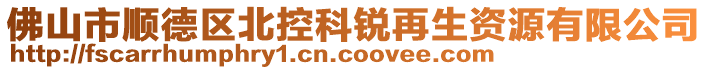 佛山市順德區(qū)北控科銳再生資源有限公司