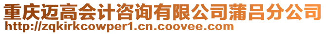 重慶邁高會計咨詢有限公司蒲呂分公司