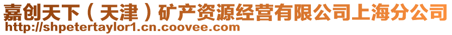 嘉創(chuàng)天下（天津）礦產(chǎn)資源經(jīng)營(yíng)有限公司上海分公司