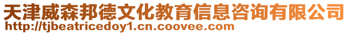 天津威森邦德文化教育信息咨詢有限公司