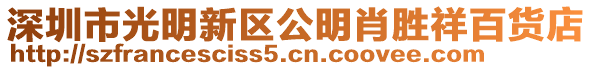 深圳市光明新區(qū)公明肖勝祥百貨店