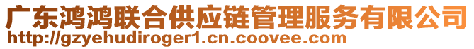 廣東鴻鴻聯(lián)合供應(yīng)鏈管理服務(wù)有限公司