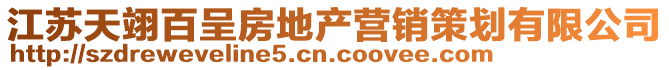 江蘇天翊百呈房地產(chǎn)營(yíng)銷策劃有限公司