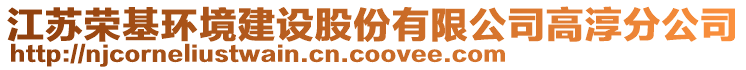 江苏荣基环境建设股份有限公司高淳分公司