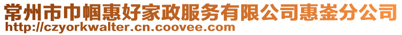 常州市巾幗惠好家政服務有限公司惠崟分公司