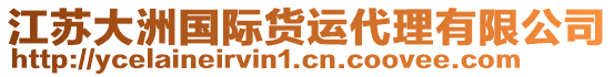 江蘇大洲國際貨運(yùn)代理有限公司