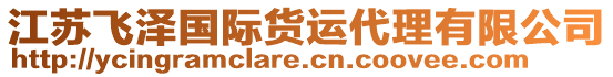 江蘇飛澤國(guó)際貨運(yùn)代理有限公司