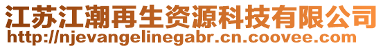 江蘇江潮再生資源科技有限公司