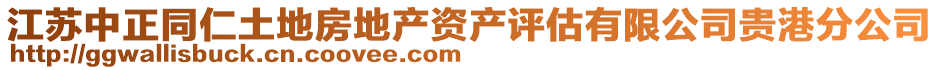 江蘇中正同仁土地房地產(chǎn)資產(chǎn)評估有限公司貴港分公司