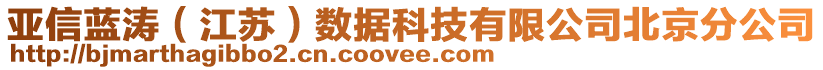 亞信藍(lán)濤（江蘇）數(shù)據(jù)科技有限公司北京分公司