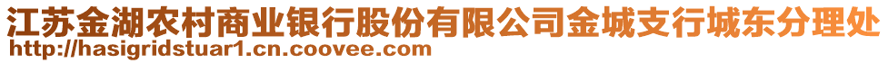 江蘇金湖農(nóng)村商業(yè)銀行股份有限公司金城支行城東分理處