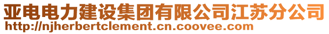 亞電電力建設(shè)集團(tuán)有限公司江蘇分公司