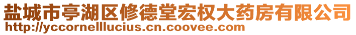 鹽城市亭湖區(qū)修德堂宏權(quán)大藥房有限公司