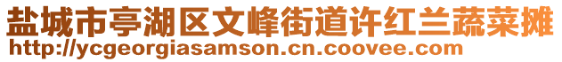 鹽城市亭湖區(qū)文峰街道許紅蘭蔬菜攤