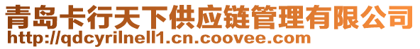 青島卡行天下供應鏈管理有限公司