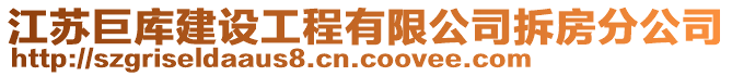 江蘇巨庫建設(shè)工程有限公司拆房分公司