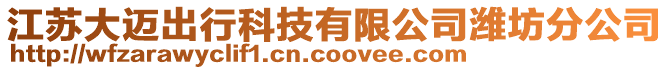 江蘇大邁出行科技有限公司濰坊分公司