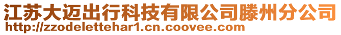 江蘇大邁出行科技有限公司滕州分公司